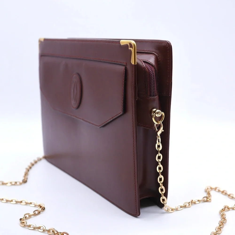 🍓Cartier Bordeaux Must de Line Clutch